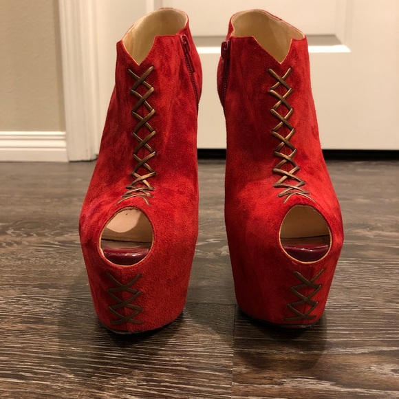 Christian Louboutin Size 40 Suede Booties - Picture 4 of 8